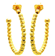 sterling silver gold rhodium plated italian fine bead hoop earrings