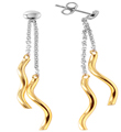 sterling silver gold plated twists earrings