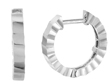 wholesale silver radial cz hoop earrings