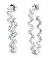 wholesale silver princessigly curvy cz stud earrings
