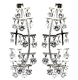 wholesale silver busy street multi cz hoop earrings