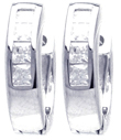 wholesale sterling silver channel set cz hoop earrings