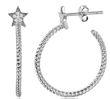 wholesale silver rope hoop earrings