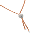 sterling silver rose gold plated necklace