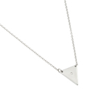 wholesale sterling silver cz triangle pendant necklace