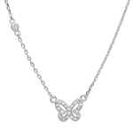 sterling silver butterfly cz necklace