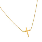 sterling silver gold plated plated cz square cross pendant necklace