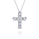 sterling silver cross pendant necklace