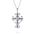 wholesale 925 sterling silver celtic cross outline pendant necklace