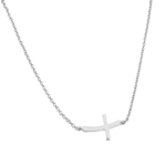 wholesale sterling silver sideway cross necklace