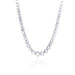 wholesale sterling silver chain cz necklace