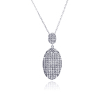 wholesale sterling silver hanging cz necklace