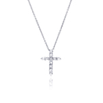 sterling silver classic cross pendant necklace