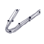 wholesale sterling silver black cz pendant necklace