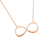 sterling silver rose gold plated infinity pendant necklace