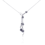 wholesale sterling silver multi pearl drop pendant necklace