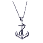 wholesale sterling silver anchor rope necklace