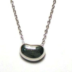 wholesale 925 sterling silver bean pendant necklace