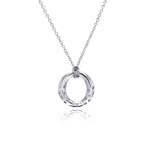 sterling silver round pendant necklace