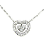 wholesale sterling silver open heart with dangling heart and cz accents