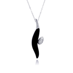 wholesale sterling silver black onyx cz necklace