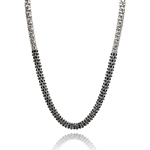 wholesale 925 sterling silver black cz Italian necklace