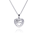 wholesale 925 sterling silver heart love pendant necklace