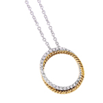 cz rope circle necklace