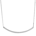 wholesale sterling silver curve bar necklace 40mm