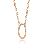 sterling silver rose gold plated pendant necklace