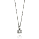 wholesale sterling silver round cz necklace