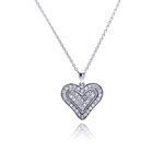 sterling silver single heart pendant necklace