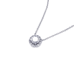 wholesale sterling silver cz cluster pendant necklace