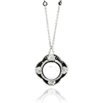wholesale sterling silver cz pearl pendant necklace