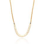 sterling silver gold plated dangling mesh necklace