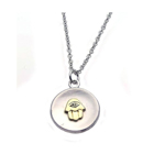 wholesale sterling silver cz hamsa coin pendant necklace