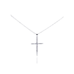 wholesale sterling silver diamond this cross pendant necklace