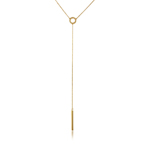 sterling silver gold plated lariat necklace