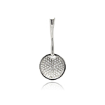 wholesale sterling silver circle micro pave cz dangling pendant