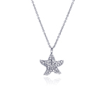 sterling silver starfish pendant necklace