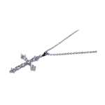 wholesale 925 sterling silver cz inlay cross pendant necklace