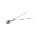 wholesale sterling silver blue evil eye pendant necklace