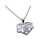 wholesale sterling silver cz sweet 16 pendant necklace