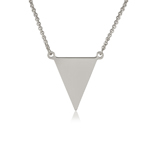 wholesale sterling silver triangle charm necklace