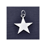 wholesale sterling silver large plain engravable star pendant
