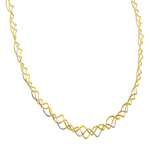 sterling silver gold plated twisted necklace