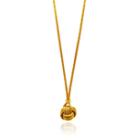 sterling silver gold plated knot Italian necklace