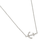 wholesale sterling silver cz anchor pendant necklace