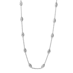 sterling silver diamond cut rhodium plated Italian necklace