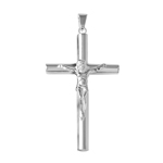 sterling silver cylinder small cross pendant